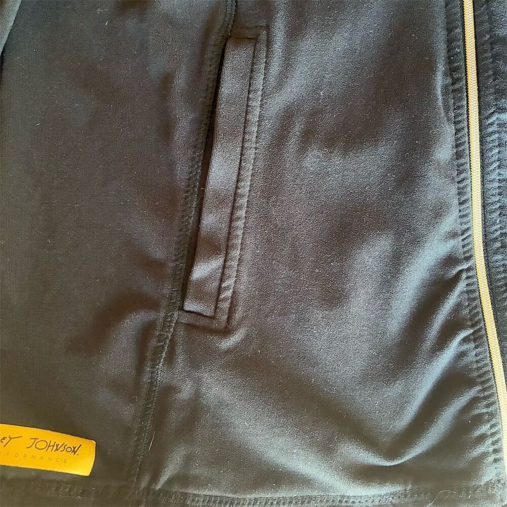 Betsey Johnson Women's Black Zip Jacket Gold Accents Size L Casual - Picture 6 of 7
